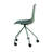 Harsimar Modern Armless Office Task Chair with Upholstered Fabric Seat, Padded Cushion, and Rolling Metal Base-975277858