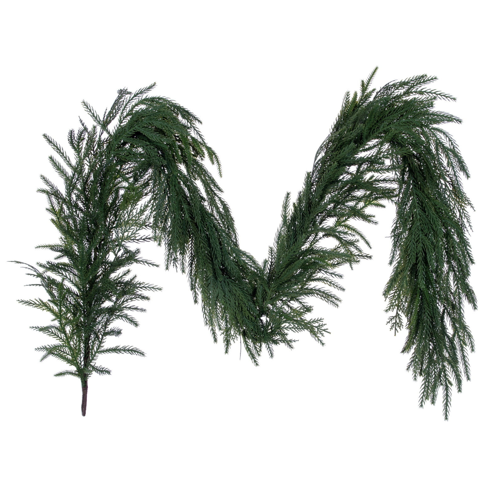 6' Green Soft Norfolk Pine Mix Garland