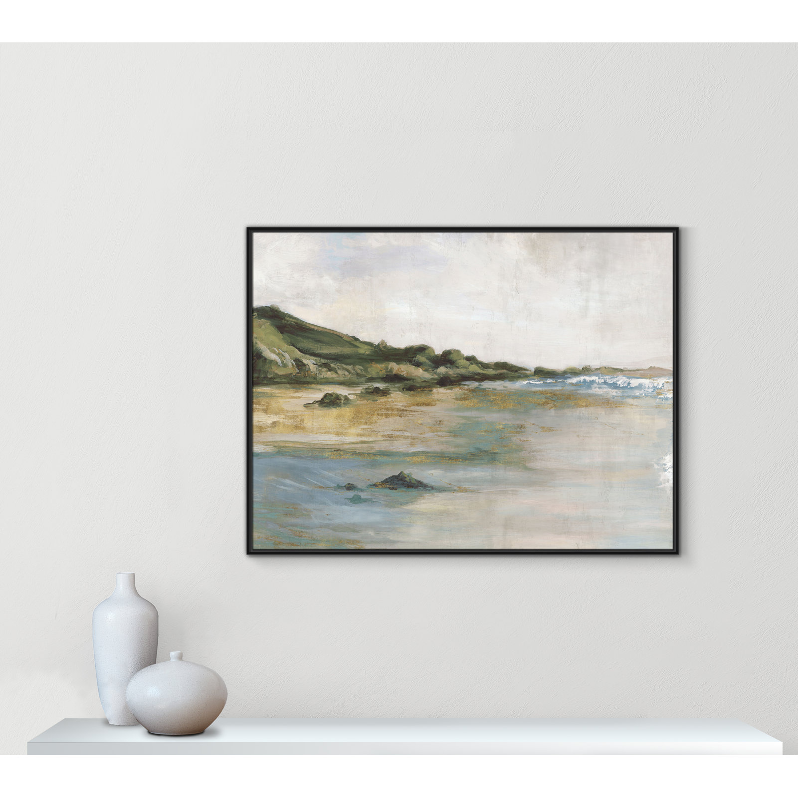 Cordoba "Tide's Edge" Print, 37.5" H x 49.5" W, Black