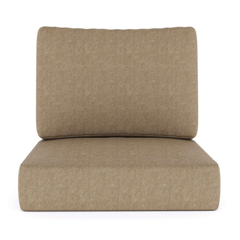 Amala Sunbrella® Outdoor Deep Seating Cushion, Sunbrella® Spectrum Mushroom, 25" W x 25.5" D