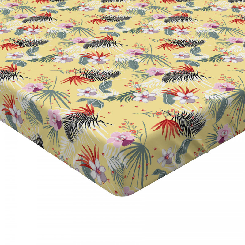 Microfiber Floral Fitted Sheet, Twin XL Fitted Sheet
