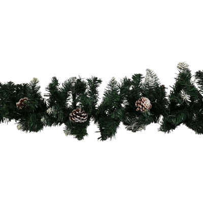 270 cm in. Lighted Fresh Faux Artificial Garland