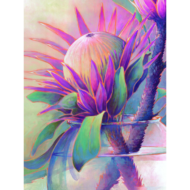 Vase de fleurs - reproduction sur toile tendue, L 12 po x H 16 po