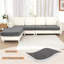 Housses de coussin modulaires en velours imperméables grises - Housses extensibles 4 pièces avec fond élastique pour canapé et chaise 3 places