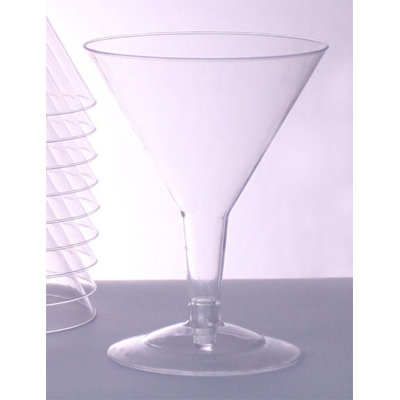 Plastique (polystyrène) verre à martini - 5 onces (douille de 12)