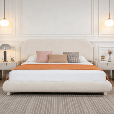 Structure de lit plateforme tapissier grand