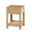 Table de bout en rotin 15,75 "avec tiroir, table de chevet moderne, table d'appoint pour salon, chambre à coucher, naturel, table