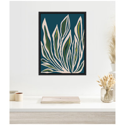 Blue Flora 2 by Alicia Bock Framed Canvas Wall Art Print