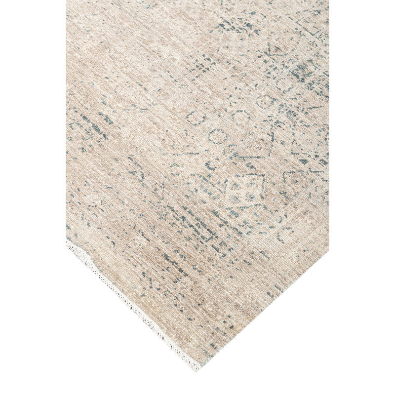 Tapis rectangulaire en laine noué à la main, Rectangle 6 pi x 9 pi