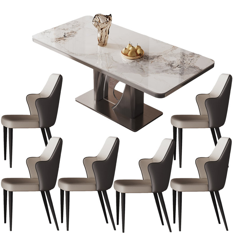 Ensembles de table de salle à manger simple et moderne de style italien, H 29,53 po x L 55,12 po x l 31,50 po 
