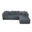 Canapé modulaire 105 po avec méridienne Cloud, siège profond modulaire, aucun assemblage requis, canapé en velours côtelé à compression pour le salon, méridienne grise gauche-1226996193-1226996198
