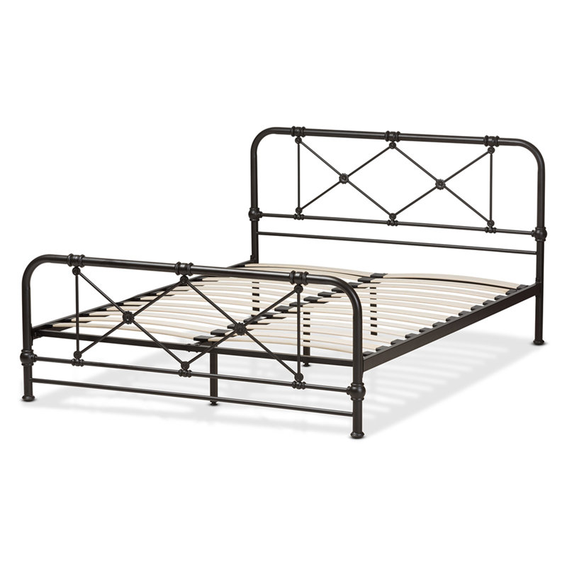 Lit plateforme Annalis, Bronze antique, Grand