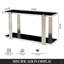 Console en miroir de 55 po, table d'entrée, espace de rangement à deux niveaux, convenant aux salons, aux couloirs et aux entrées.-944390426