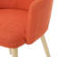 2 chaises de salle à manger de style Mid-Century moderne, 2 chaises à pattes de couleur orange et noyer