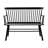 Classic Windsor Bench Black with Armrest