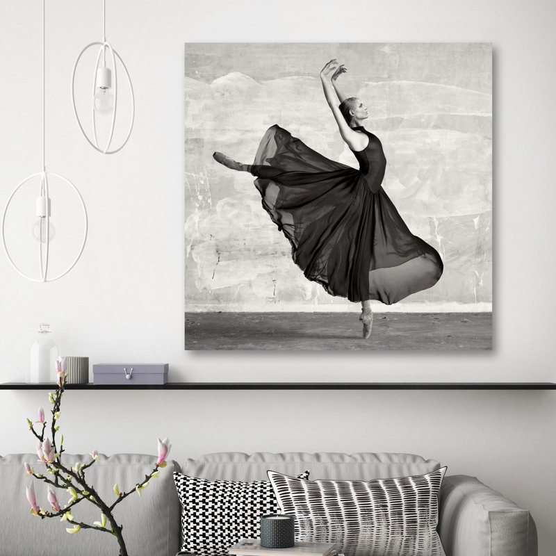 Ballerina Dancing - Wrapped Canvas Print, 70cm H x 70cm W x 4cm D