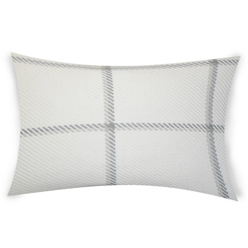 Rectangular Cotton Pillow Cover & Insert, Gray, 14" x 48"