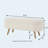Oval Boucle Storage Ottoman Bench with Safety Hinge and Wood Legs, Ivory-646737683