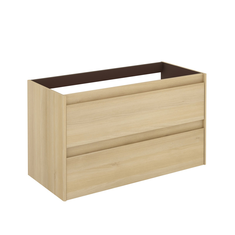 Nordic Oak 39.3" Wall Mounted Single Bathroom Vanity Base