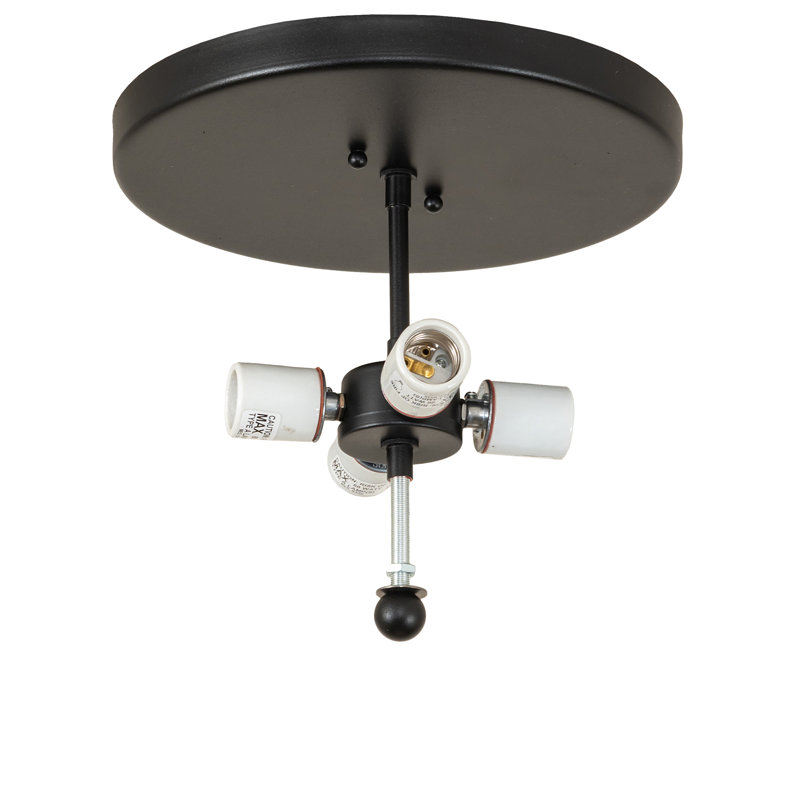 Beltzhoover 4 - Light Semi Flush Mount, Textured Black