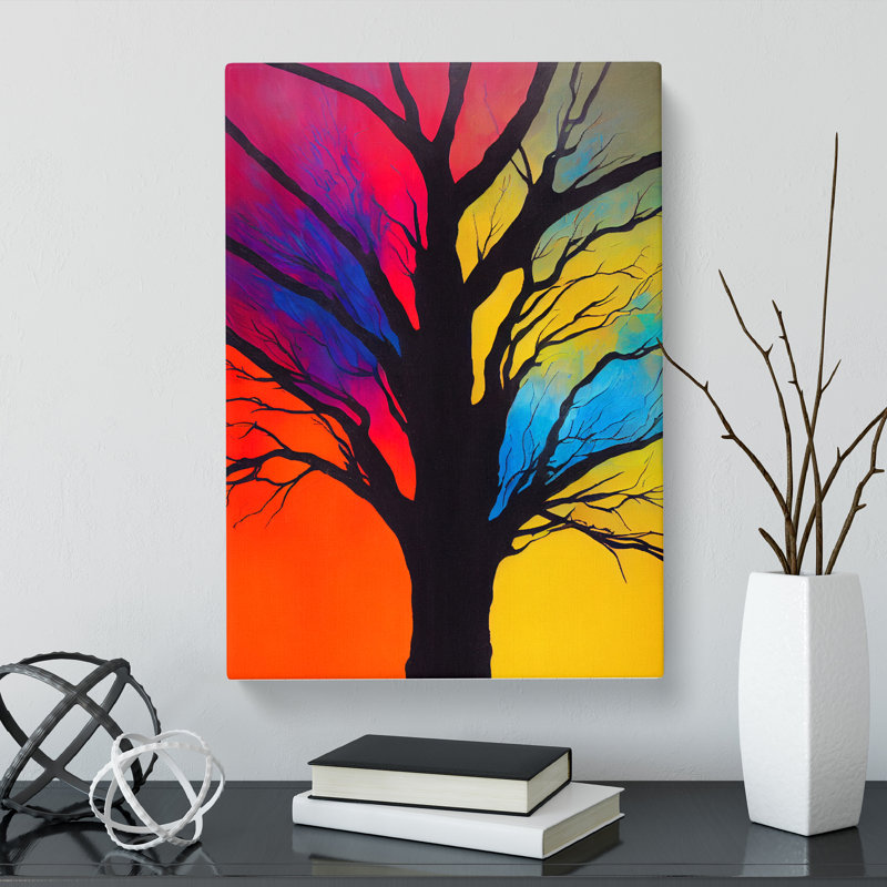 Abstract Tree Colours Vol.4 - Wrapped Canvas, 50cm H x 35cm W x 3cm D