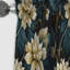 Opulence de fleur de damas noir et beige II - rideau occultant - 1 panneau-107555371