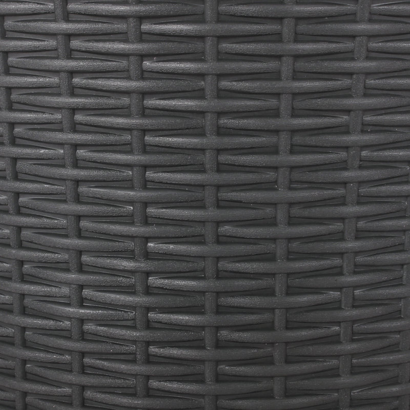 Tables d'appoint en osier Arabella, Gris foncé