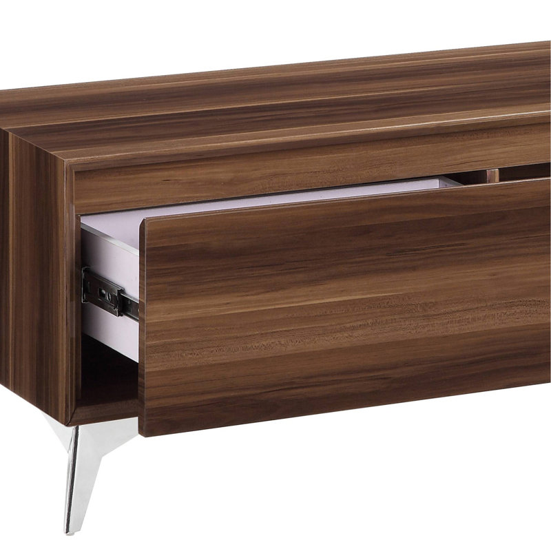 Stylish Finished TV Stand With LED And Smart Storage Options