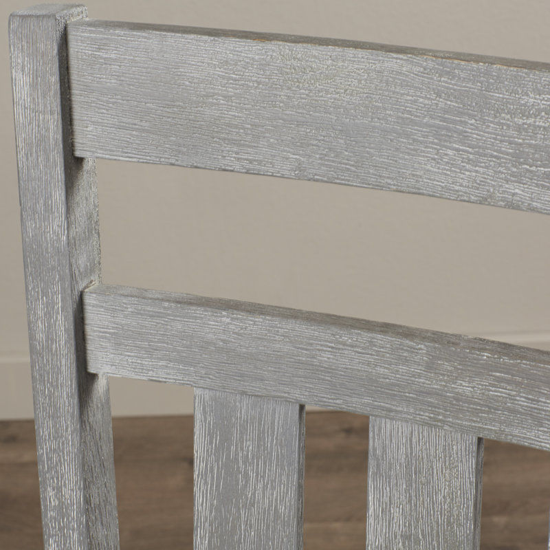 Asiel 6-Piece Upholstered Trestle Dining Set, Weathered Gray