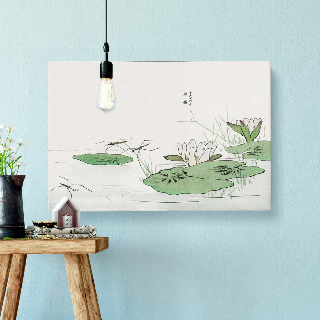 Lily Pond Flowers by Morimoto Toko - Wrapped Canvas