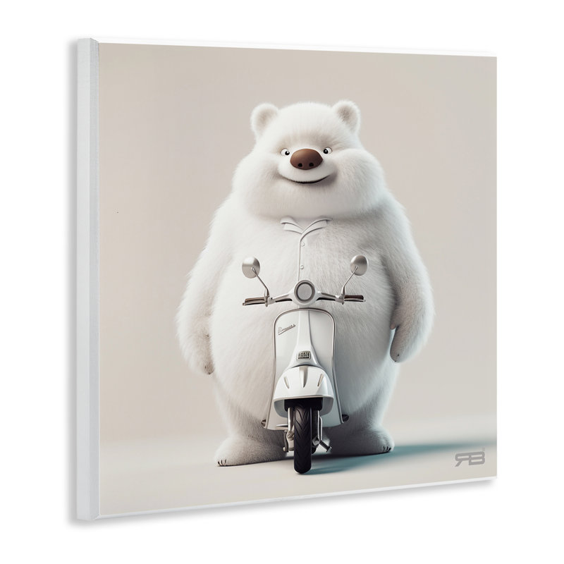 "Drôle d'ours avec scooter" par RB