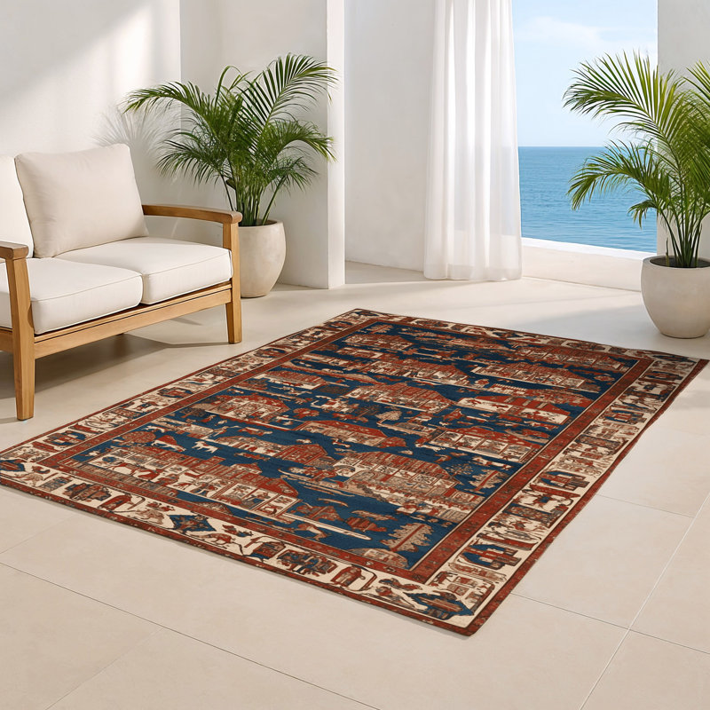 Tapis turc intérieur et extérieur brun, Rectangulaire 2 pi x 3 pi