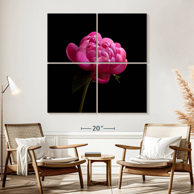 Pivoine rose foncé Harnek, H 57 po x l 57 po