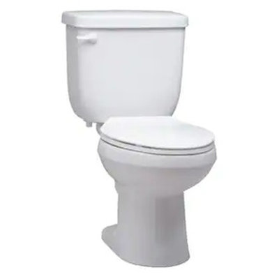 1.28 GPF (Water Efficient) Elongated Two-Piece Toilet (Seat Not Included) -  Proflo, PFJRC412HEPWH