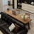 Light-walnut Rectangular Solid Wood desk-1761108942