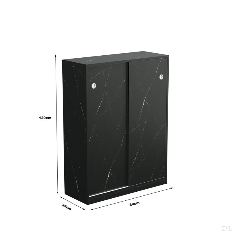 Marble Shoe Cabient With Sliding Door Have 6 Layers Can Storage At Least30 Pairs Shoes