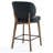 Mid-century Modern Counter Stool, Fabric Upholstered Barstool With Wingback, Armless Counter Height Bar Stool With Wood Legs, Metal Footrest, For Kitchen Island Bar Counter,-1733559155-1731131989