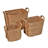 Burson Farmhouse Classic Handwoven Hyacinth Rectangle Storage Floor Baskets with Handles (Set of 3)-1047160676