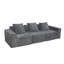 Canapé-lit convertible avec support pour dossier et accoudoirs, futon confortable pour le salon et la chambre à coucher, tissu chenille, gris foncé
