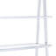 Bibliothèque blanche et chrome avec 6 tablettes