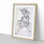 Sketch of a Warrior by Katsushika Hokusai - Picture Frame Drawing Print-55619509-55619510