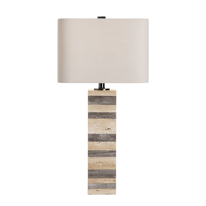 Lampe de table en marbre Tranvertine