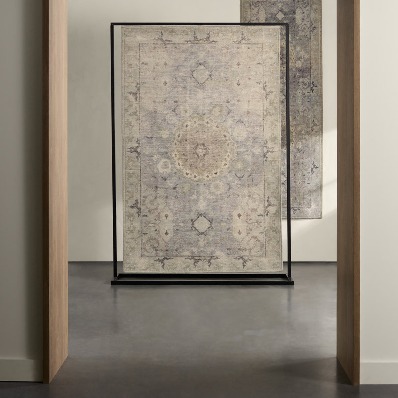 Hand Knotted Wool Vintage Look Area Rug, Rectangle 9 x 13