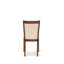 L'ensemble de salle à manger 5 pièces comprend une table de salle à manger rectangulaire en bois rustique et 4 chaises rembourrées en tissu de lin beige clair, noyer-1420028295-1420028285