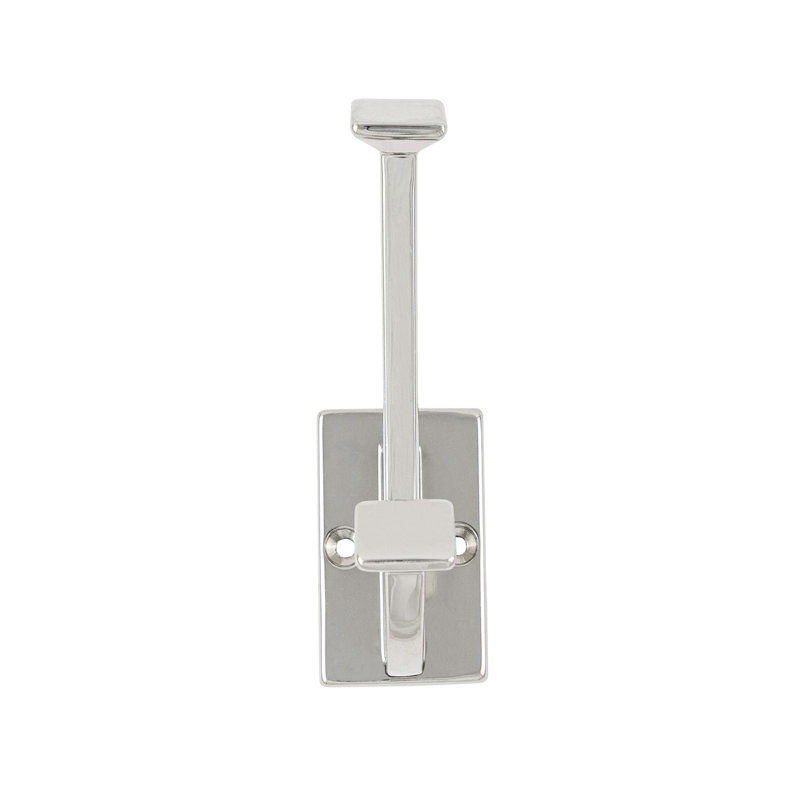 Coat & Hat Hook 4-7/8 Inch Long (5 Pack), Polished Nickel