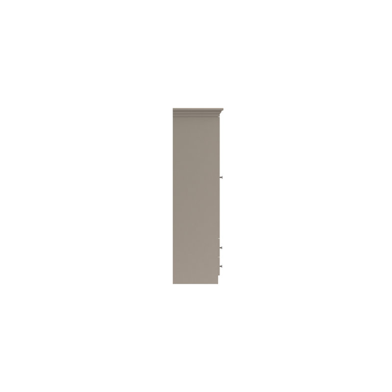Wisbech 2 Door Manufactured Wood Wardrobe, Grey