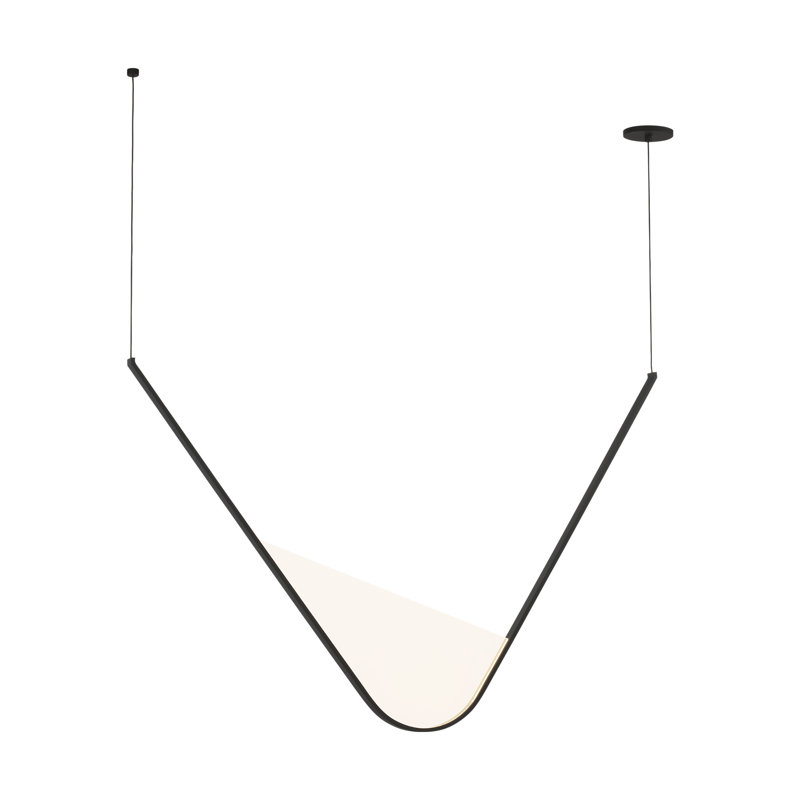 Mizu 1 - Light LED Pendant, 33.5" H x 48.4" W x 1.3" D