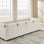 Canapé modulaire rembourré en chenille avec repose-pieds Chenille-120142311