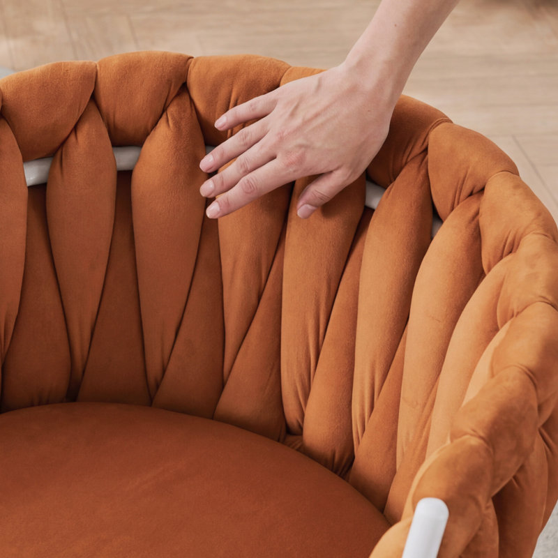 Chaise de bureau confortable à dossier pivotant Comfy, Orange
