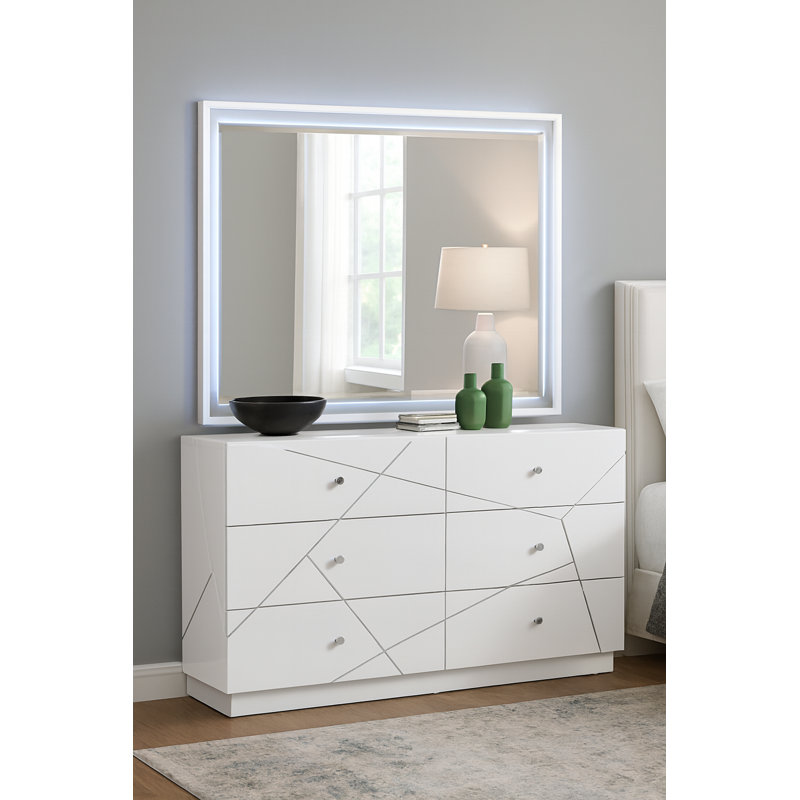 Brierley Touch-Activated LED Accent Mirror